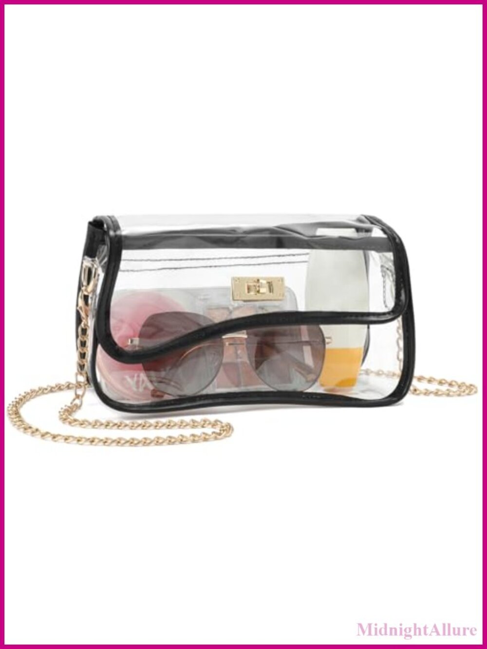 Clear Crossbody Purse Stadium Approved Transparent Shoulder Bag PVC